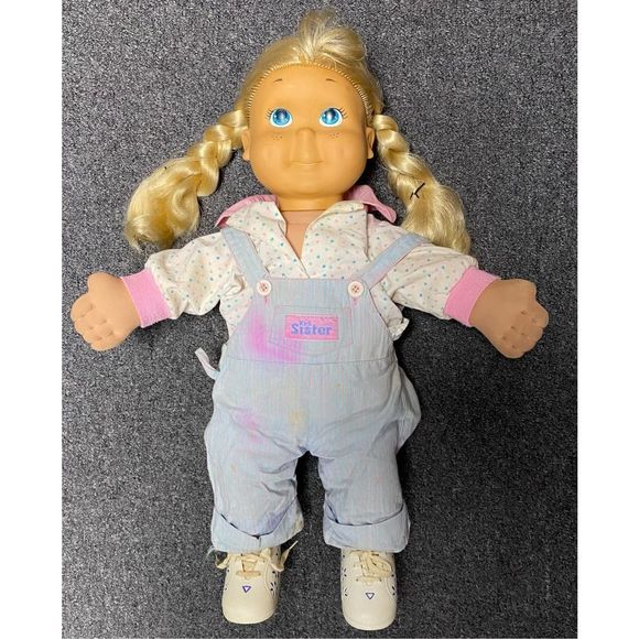 Rare 1986 Hasbro Kid Sister 22in doll with full outfit...